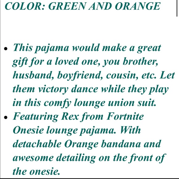 SOLD OUT!l🔥 NWT! Men’s Onesie Pajama or Costume Green Epic Games Fortnite Rex - Picture 7 of 8